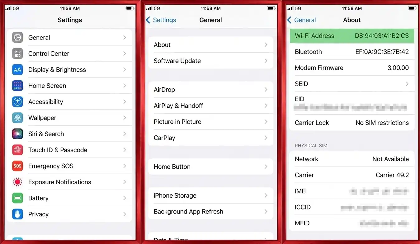 mac address iphone settings.webp mac address iphone settings